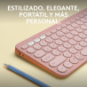 Tastiera Wireless Logitech K380s Rosa Qwerty in Spagnolo